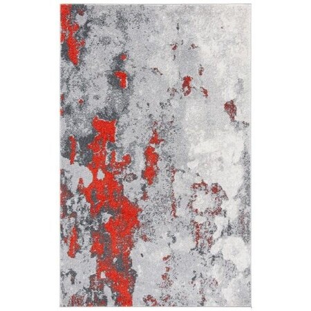 Safavieh Square Adirondack Contemporary Area Rug, Orange & Grey - 6 x 6 ft. ADR134P-6SQ